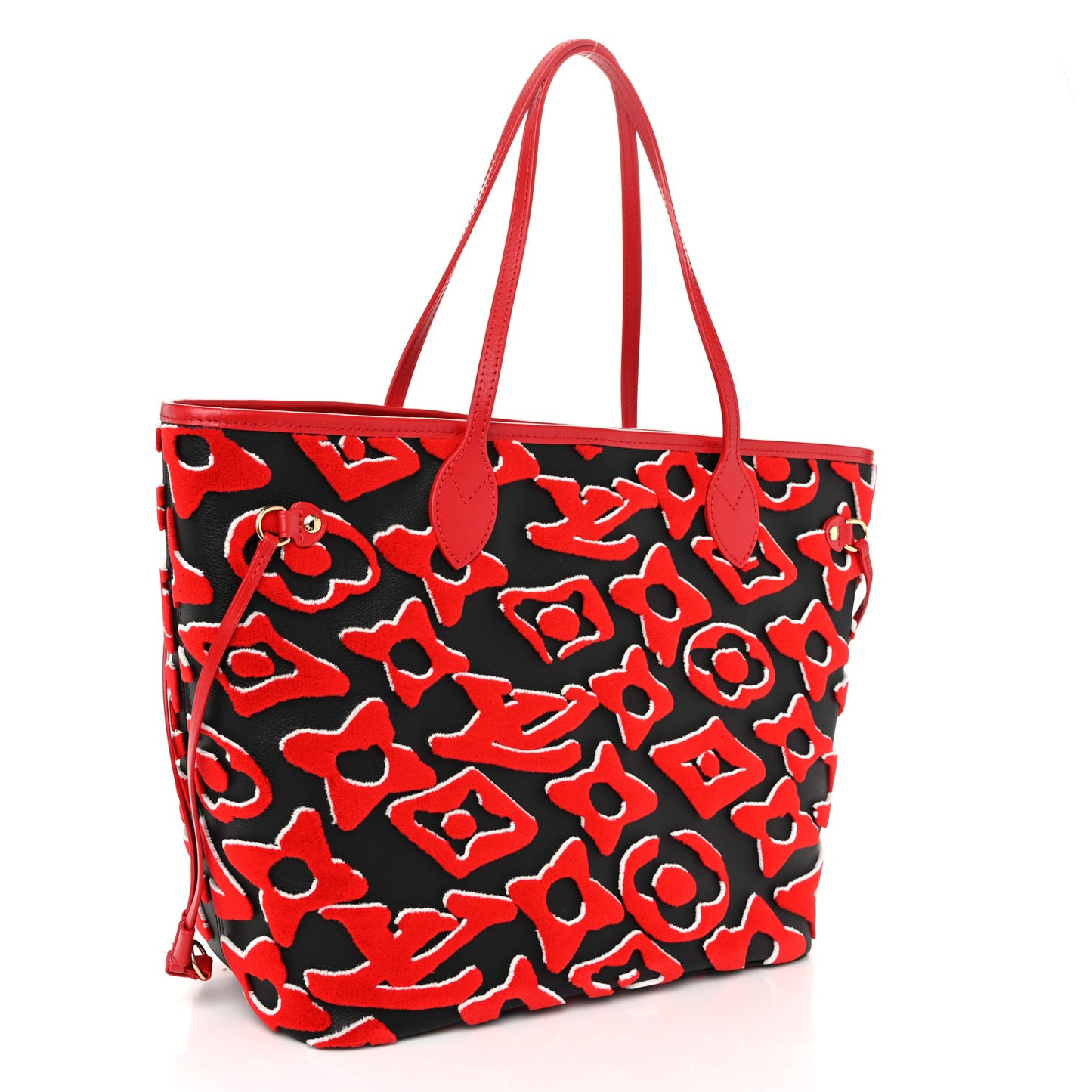 X UF Tufted Monogram Neverfull MM Black Red