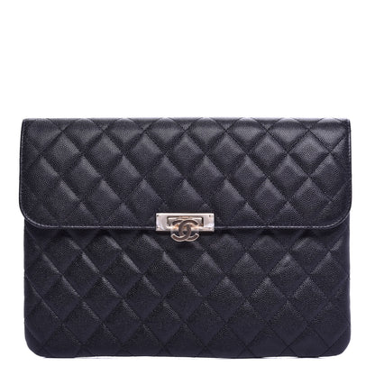Chanel Caviar Quilted Medium Golden Class Pouch Black 1 of 8