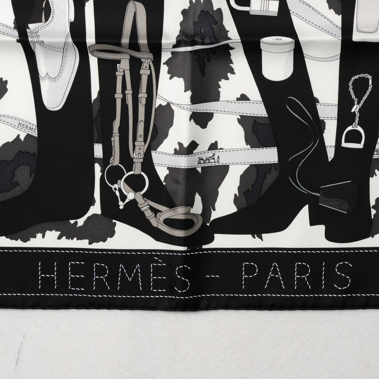 Hermes Silk Monsieur et Madame II Scarf 90 3 of 6