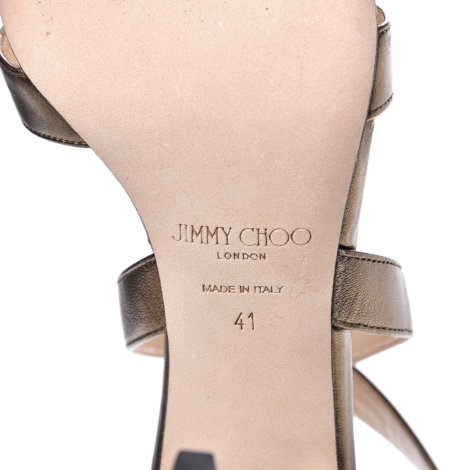 Jimmy Choo Metallic Nappa Lottie Sandals 41 Dark Gold 7 of 11