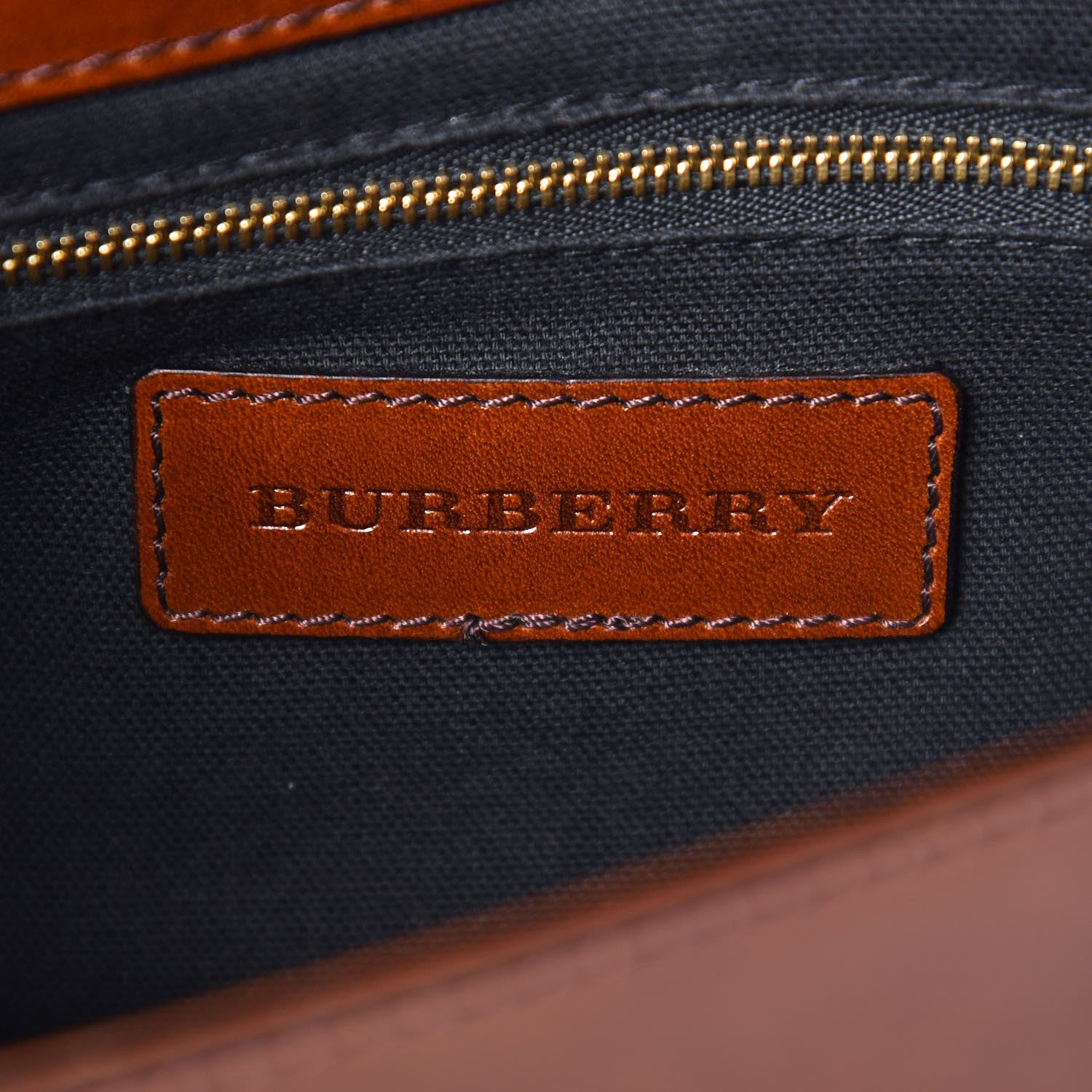 Burberry House Check Bridle Calfskin Doyle Crossbody Bag Dark Tan 9 of 12