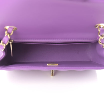 Chanel Lambskin Quilted Mini Rectangular Flap Purple 5 of 9