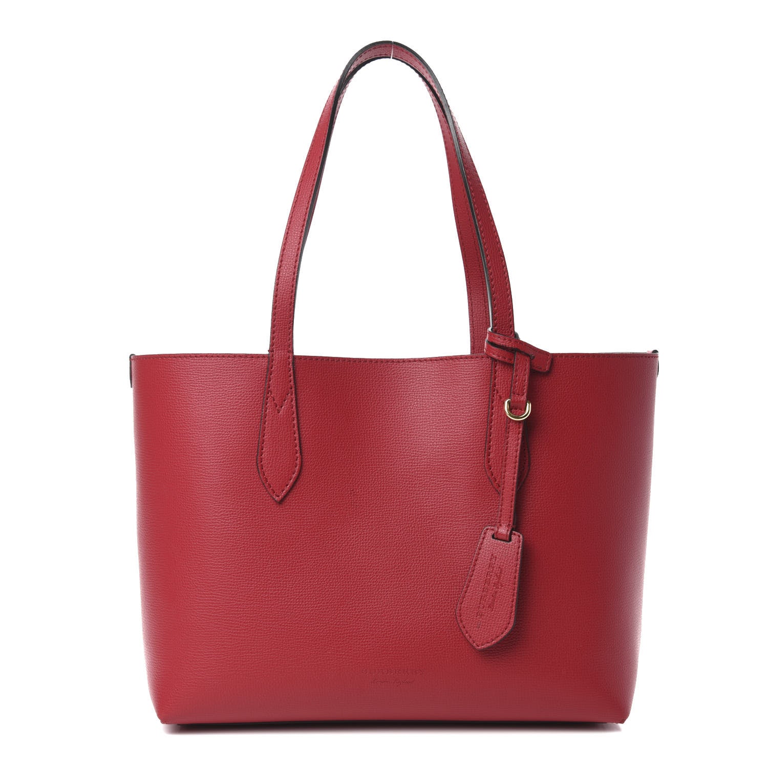Burberry Haymarket Check Small Reversible Tote Poppy Red 1 of 19