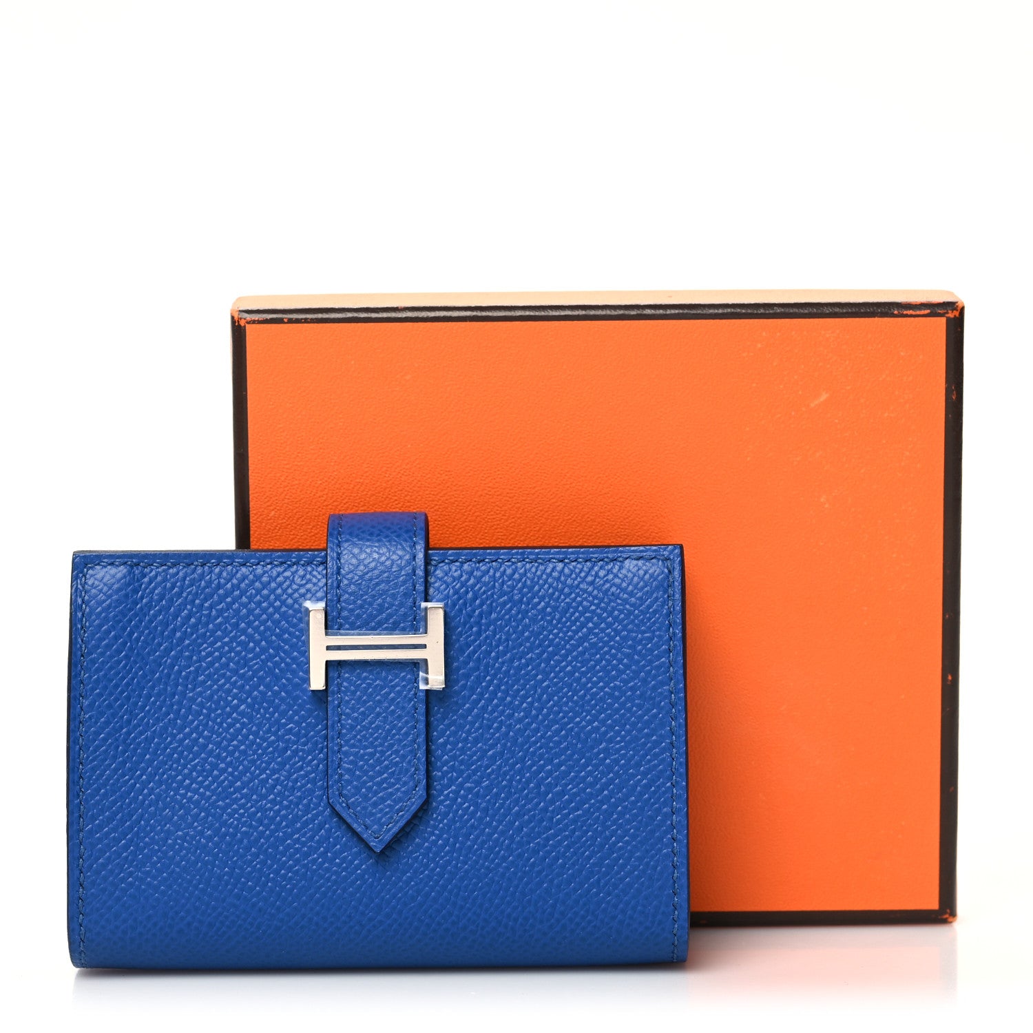 Hermes Epsom Mini Bearn Wallet Bleu Royal 12 of 12