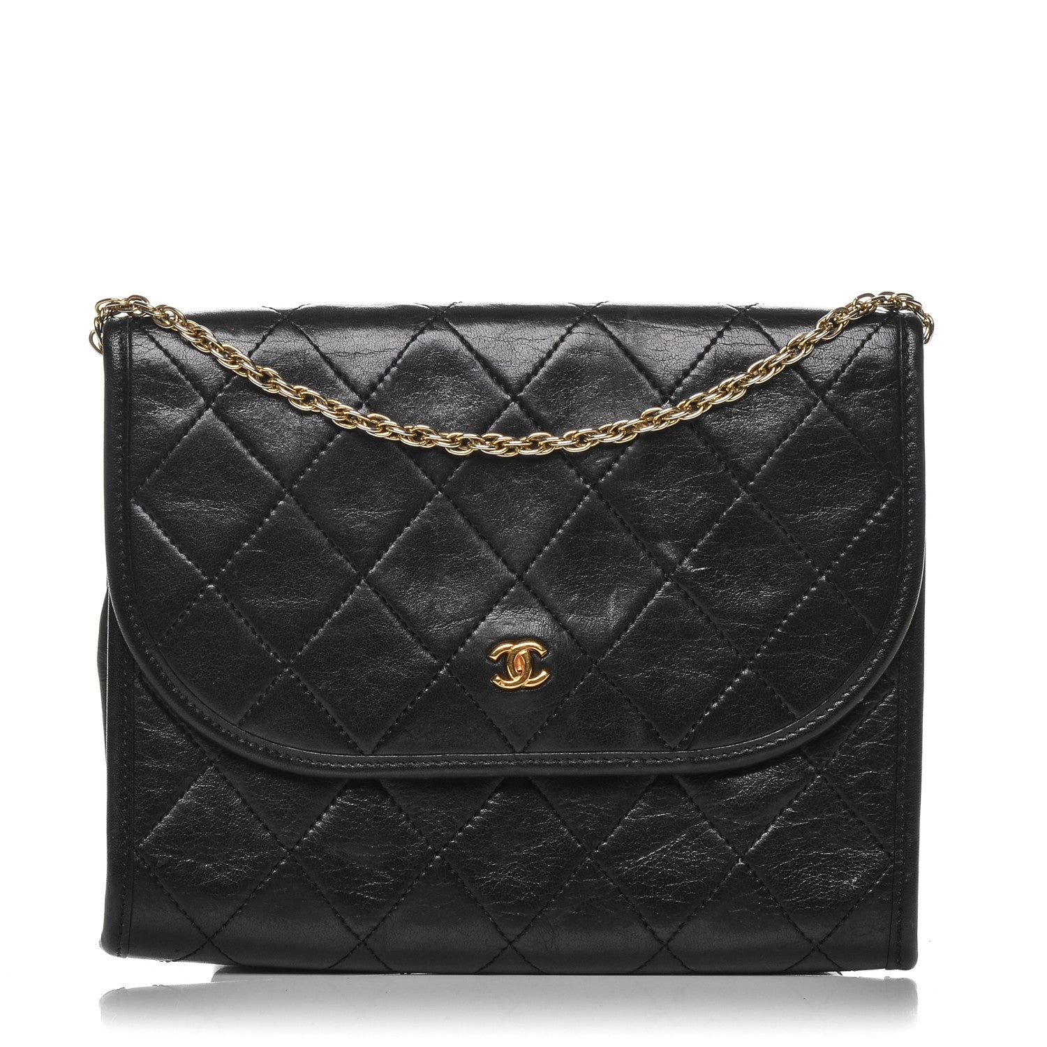 Chanel Lambskin Quilted Mini Evening Flap Black 1 of 14