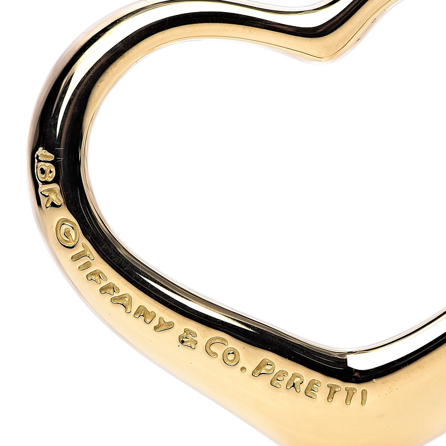 18K Yellow Gold 22mm Elsa Peretti Open Heart Pendant