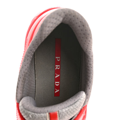Prada Soft Rubber Mesh Womens America's Cup Sneakers 38 Red 7 of 10