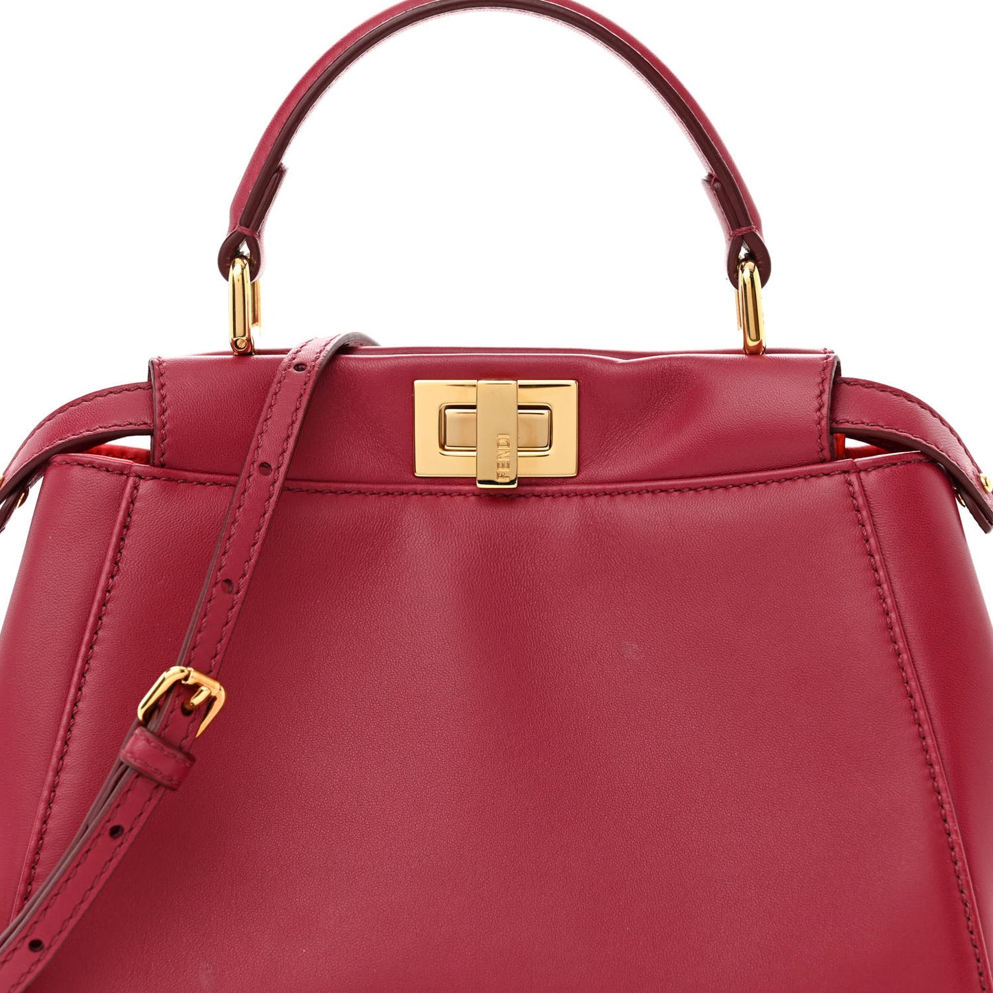 Nappa Monster Eyes Mini Peekaboo Iconic Satchel Amarena Fiamma