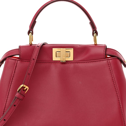 Fendi Nappa Monster Eyes Mini Peekaboo Iconic Satchel Amarena Fiamma 8 of 11