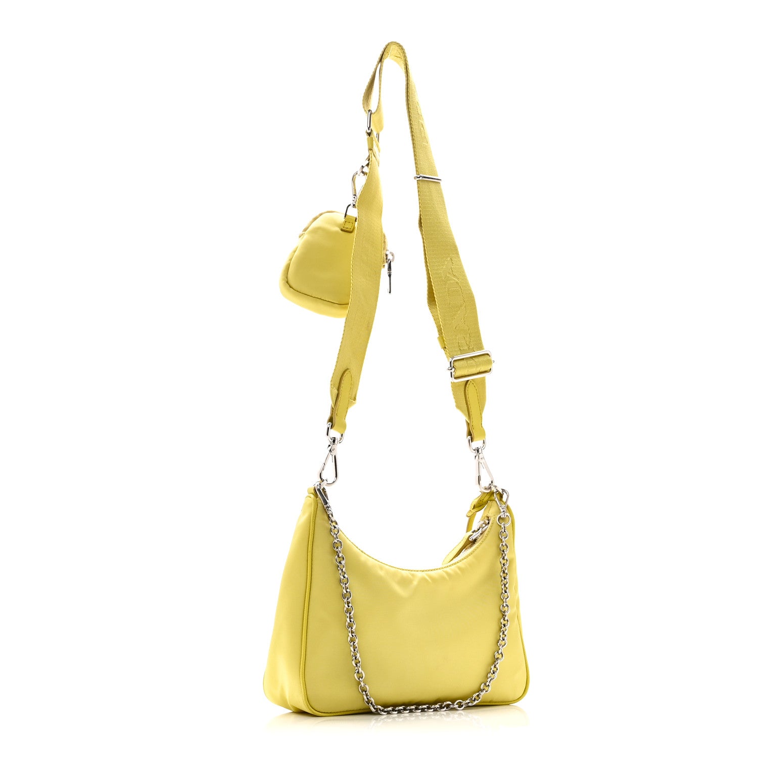 Prada Nylon Saffiano Re-Edition 2005 Shoulder Bag Ananas 3 of 10