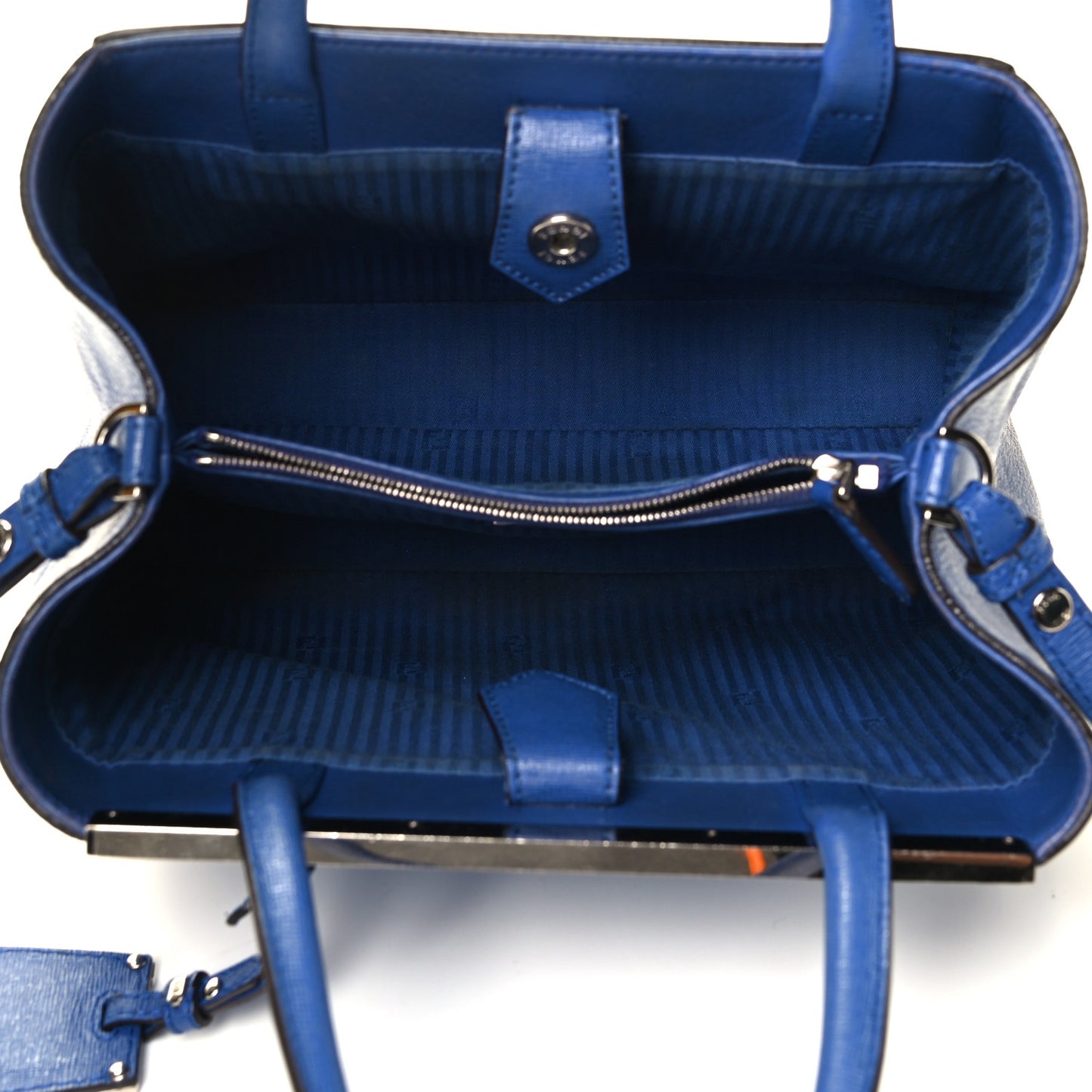 Vitello Elite Petite 2Jours Tote Blue Neon