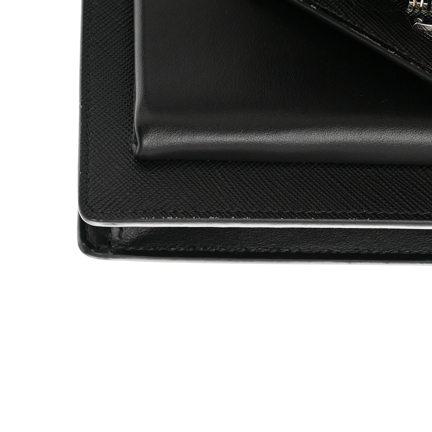 Saffiano City Calf Mini Envelope Bag Black