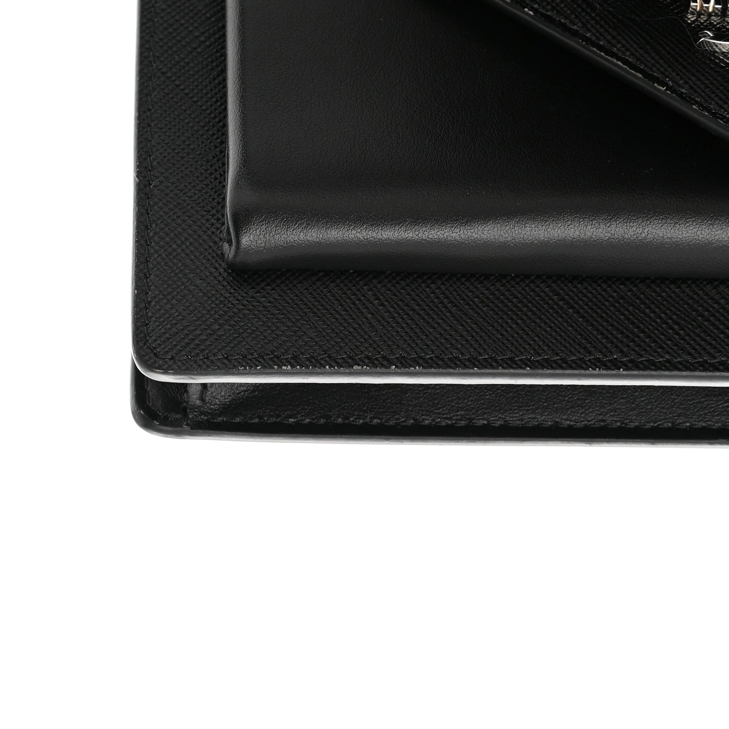 Prada Saffiano City Calf Mini Envelope Bag Black 12 of 14