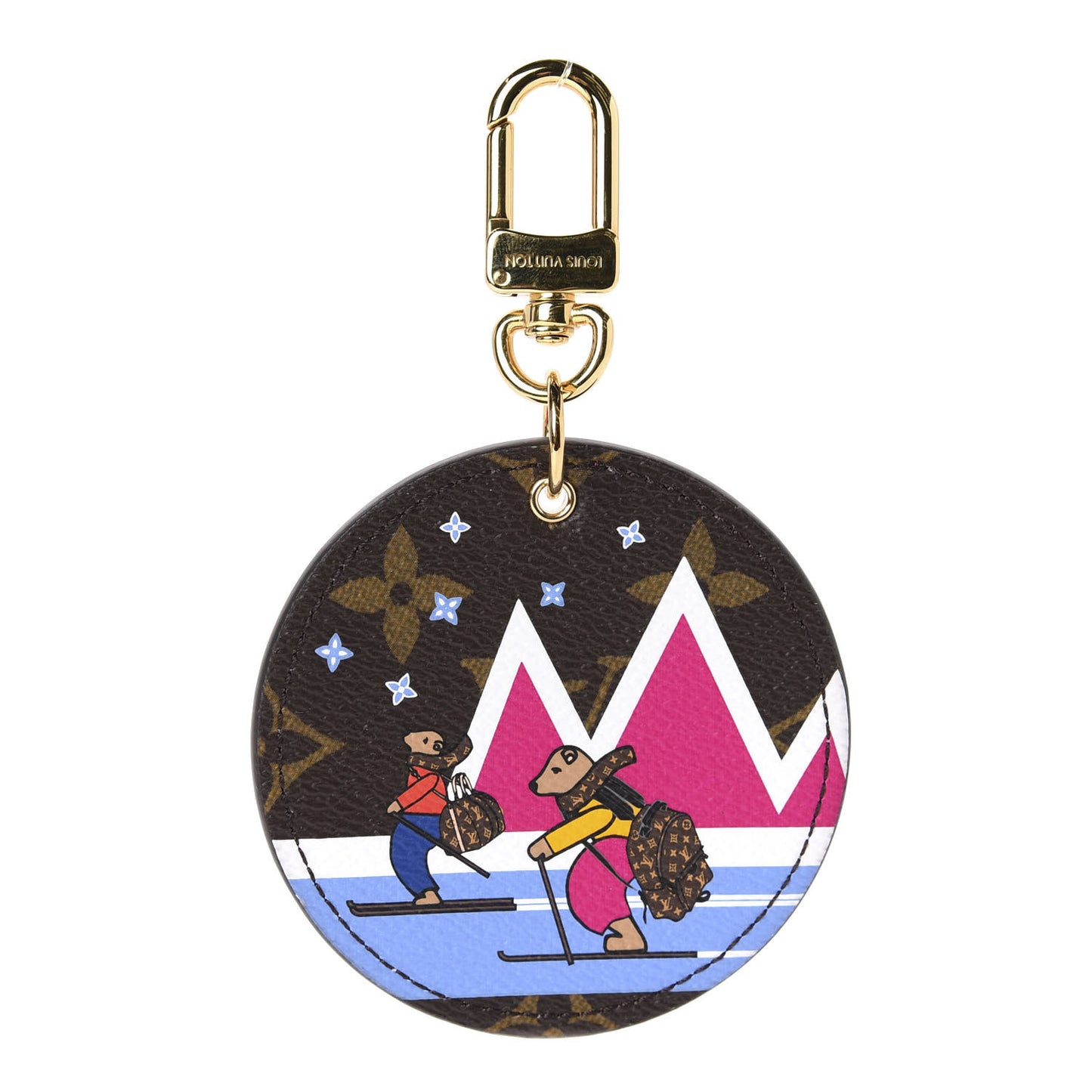 Monogram 2018 Christmas Animation Bears Bag Charm Key Ring