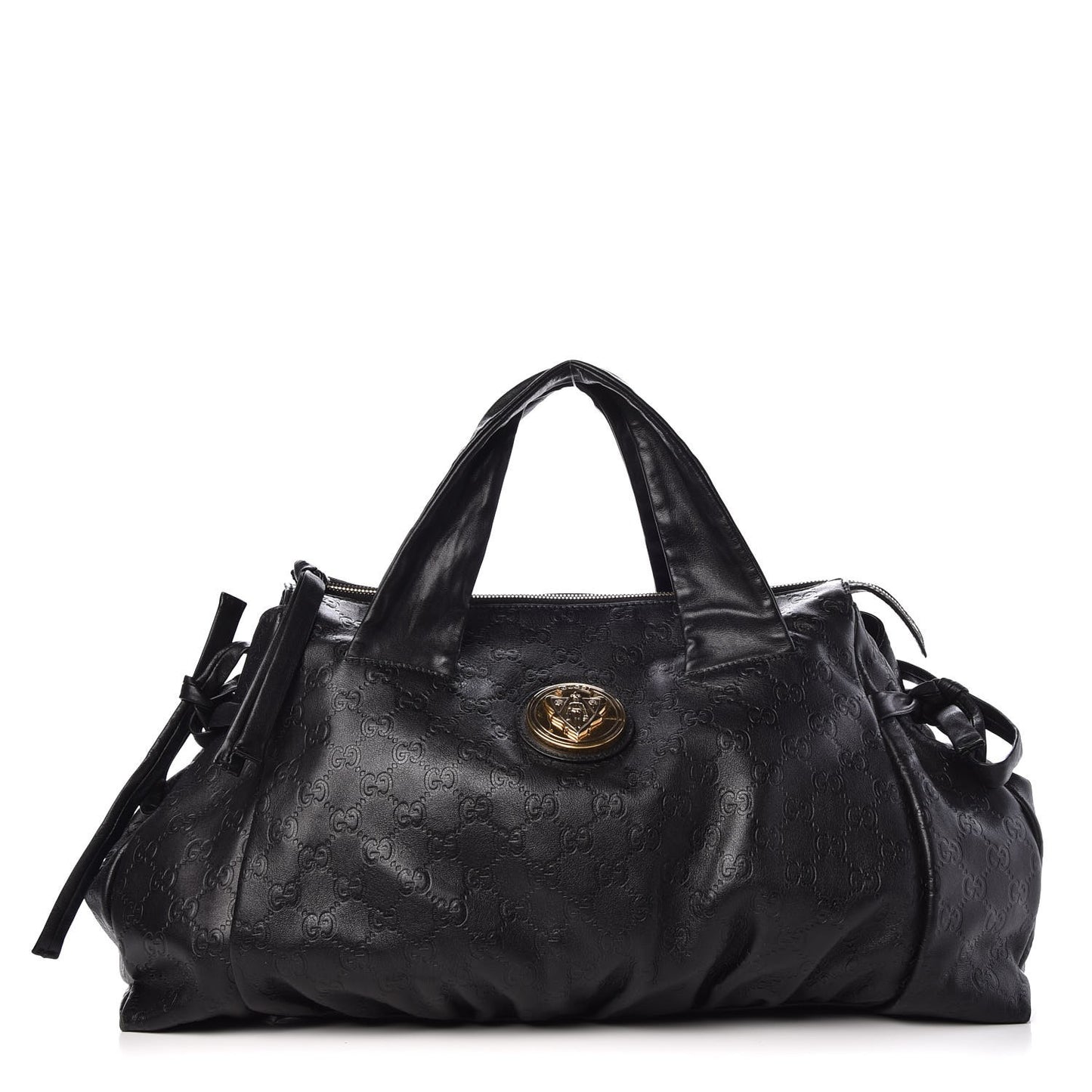 Guccissima Medium Hysteria Top Handle Bag Black