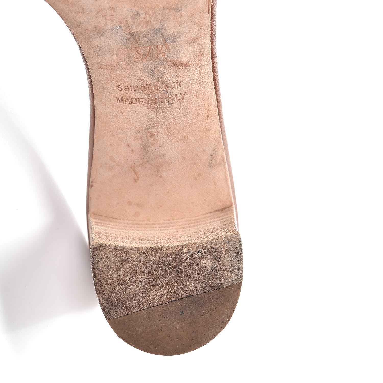 Hermes Calfskin Oasis Sandals 37.5 Gold 12 of 12