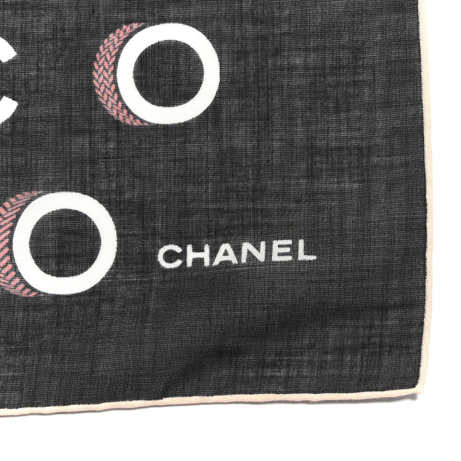 Chanel Cotton CC Coco Bandana Black Ecru 2 of 4