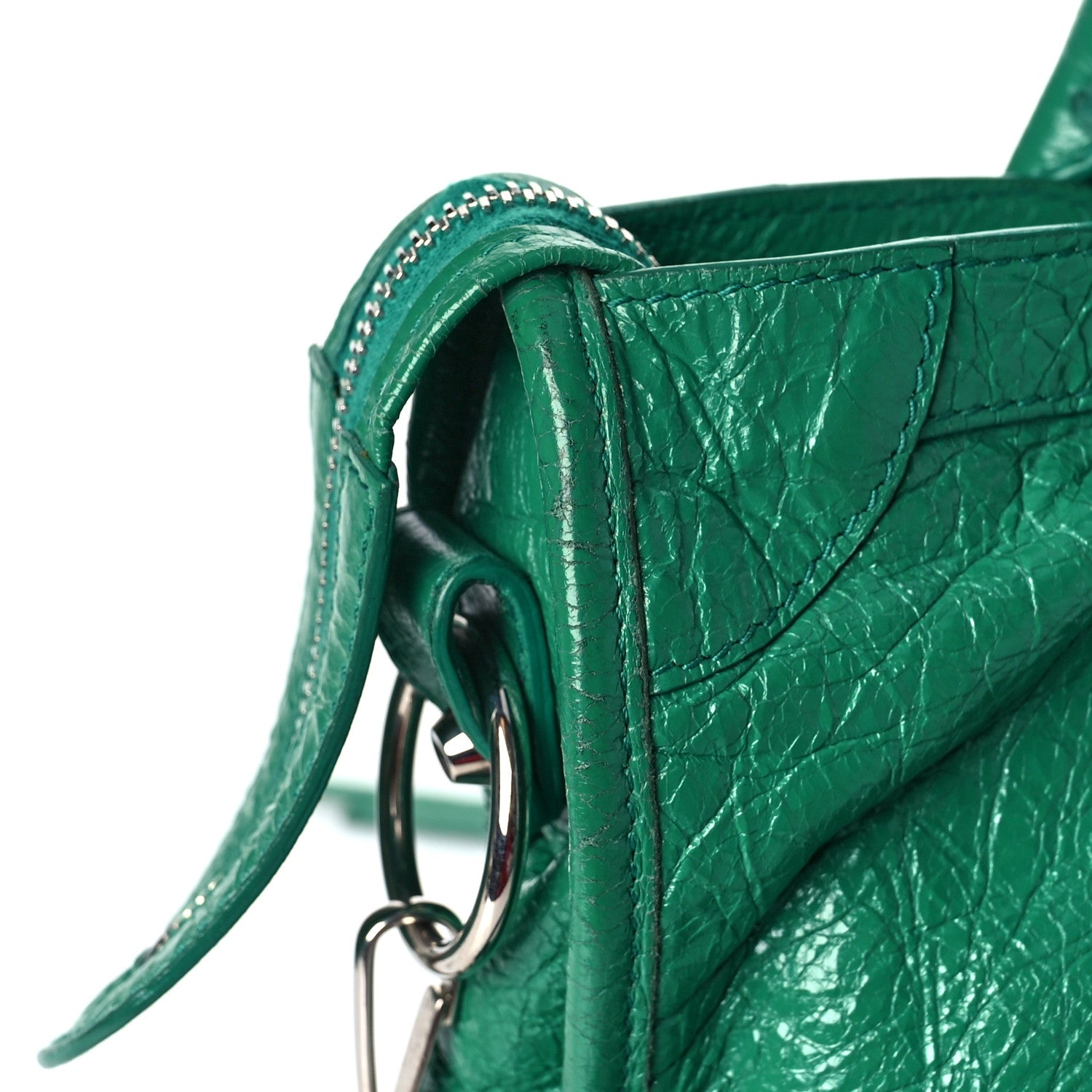 Balenciaga Agneau Classic Silver Hardware S City Magic Green 15 of 19