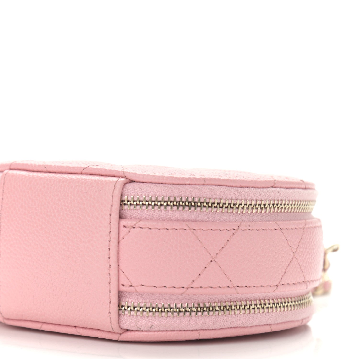 Chanel Caviar Quilted Round Handle With Care Vanity With Chain Pink 12 of 14