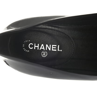 Chanel Patent Calfskin Crystal Pumps 39.5 Green Black 7 of 9