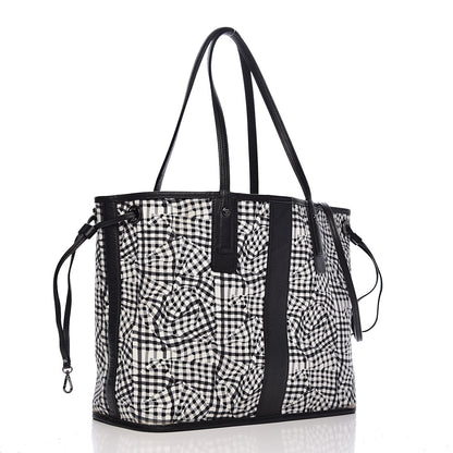 MCM Visetos Medium Liz Reversible Shopper Tote Black 7 of 17