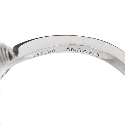 Anita Ko 18K White Gold Diamond Small Palm Leaf Ring 44 3 5 of 6