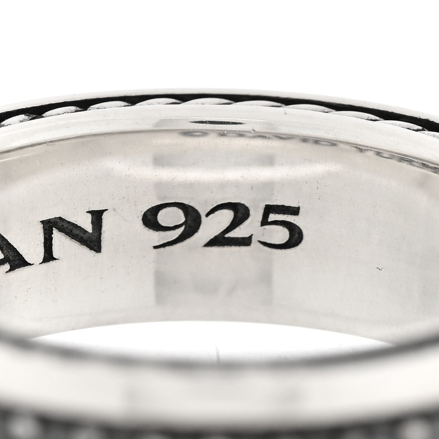 Sterling Silver Black Diamond Streamline Two-Row Band Ring