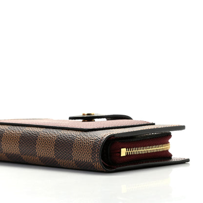 Louis Vuitton Damier Ebene Juliette Wallet Bordeaux Black 5 of 8