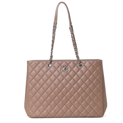 Chanel Caviar Quilted Large Shopping Tote Dark Beige 1 of 10