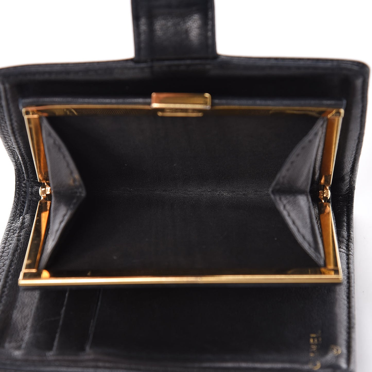 Caviar Timeless CC Compact French Wallet Black