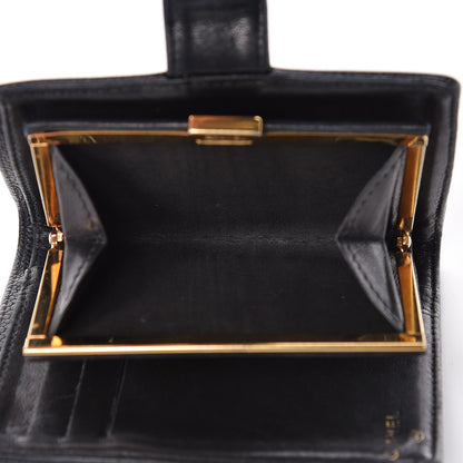 Chanel Caviar Timeless CC Compact French Wallet Black 6 of 11