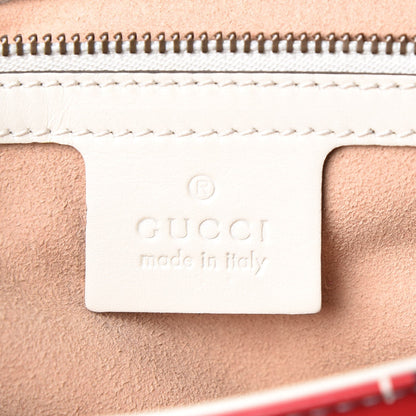 Gucci Calfskin Matelasse Trompe L'Oeil Print Medium GG Marmont Shoulder Bag Mystic White Hibiscus Red Marine Giallo 8 of 11