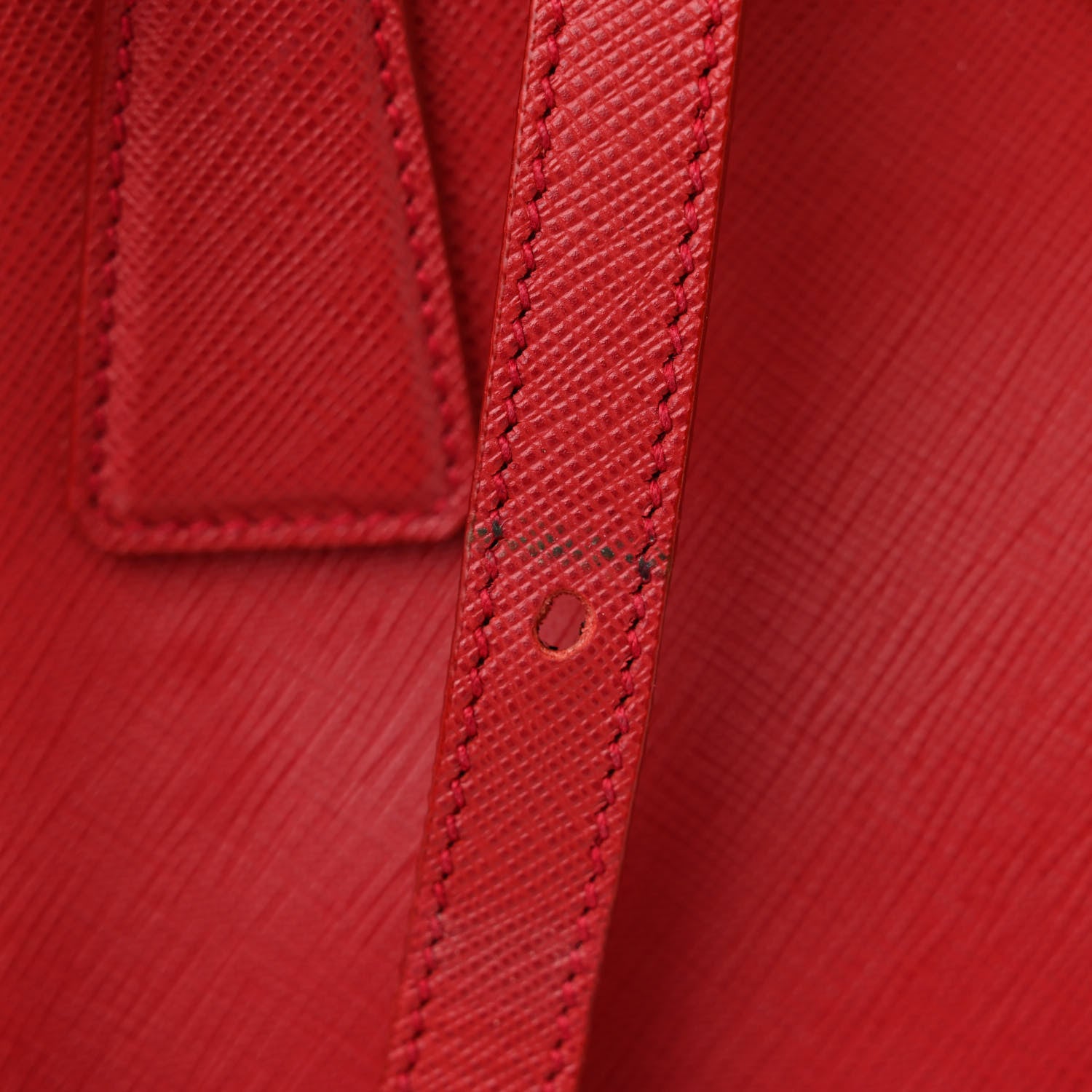 Prada Saffiano Lux Medium Tote Fuoco 10 of 11