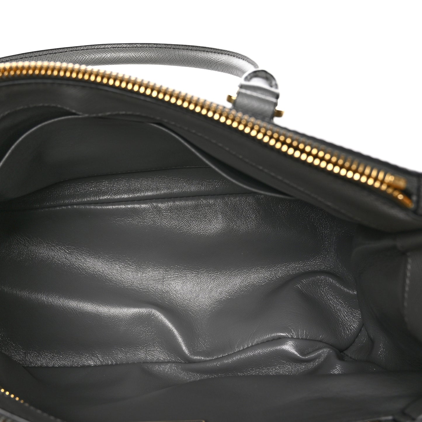 Saffiano Ombre Small Galleria Double Zip Tote Gradient Slate Grey