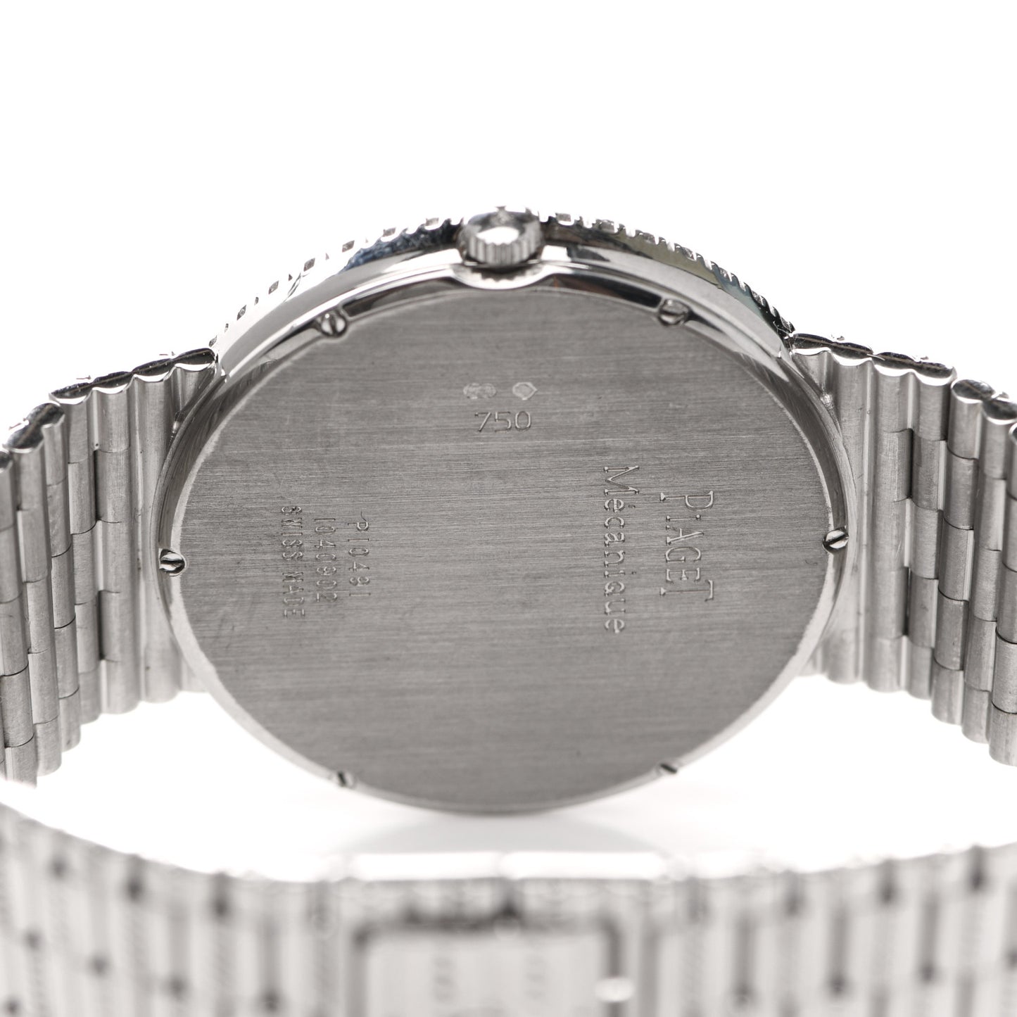 18K White Gold Diamond Bezel 32mm Mecanique Manual Winding Watch