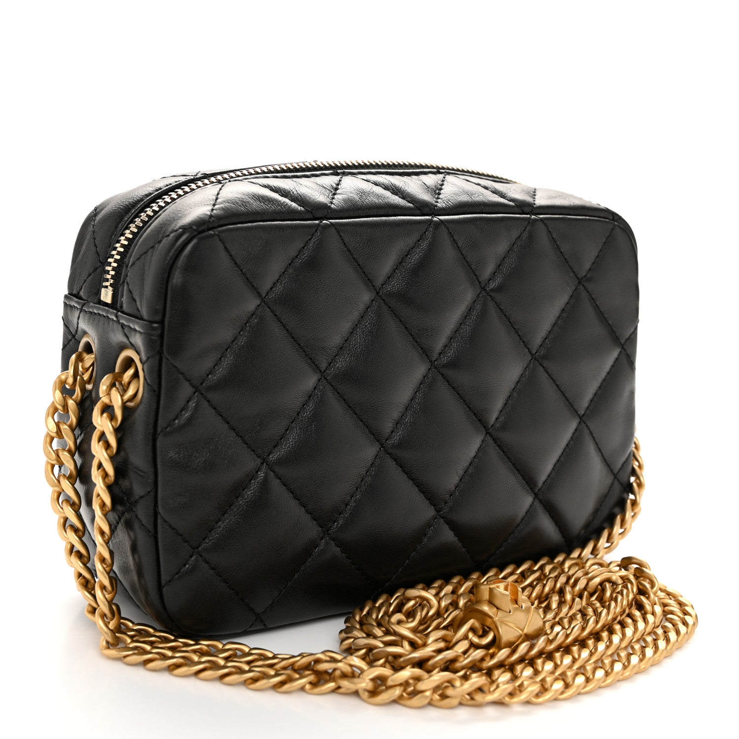 Chanel Lambskin Quilted Mini Pillow Crush Camera Case Black 3 of 11