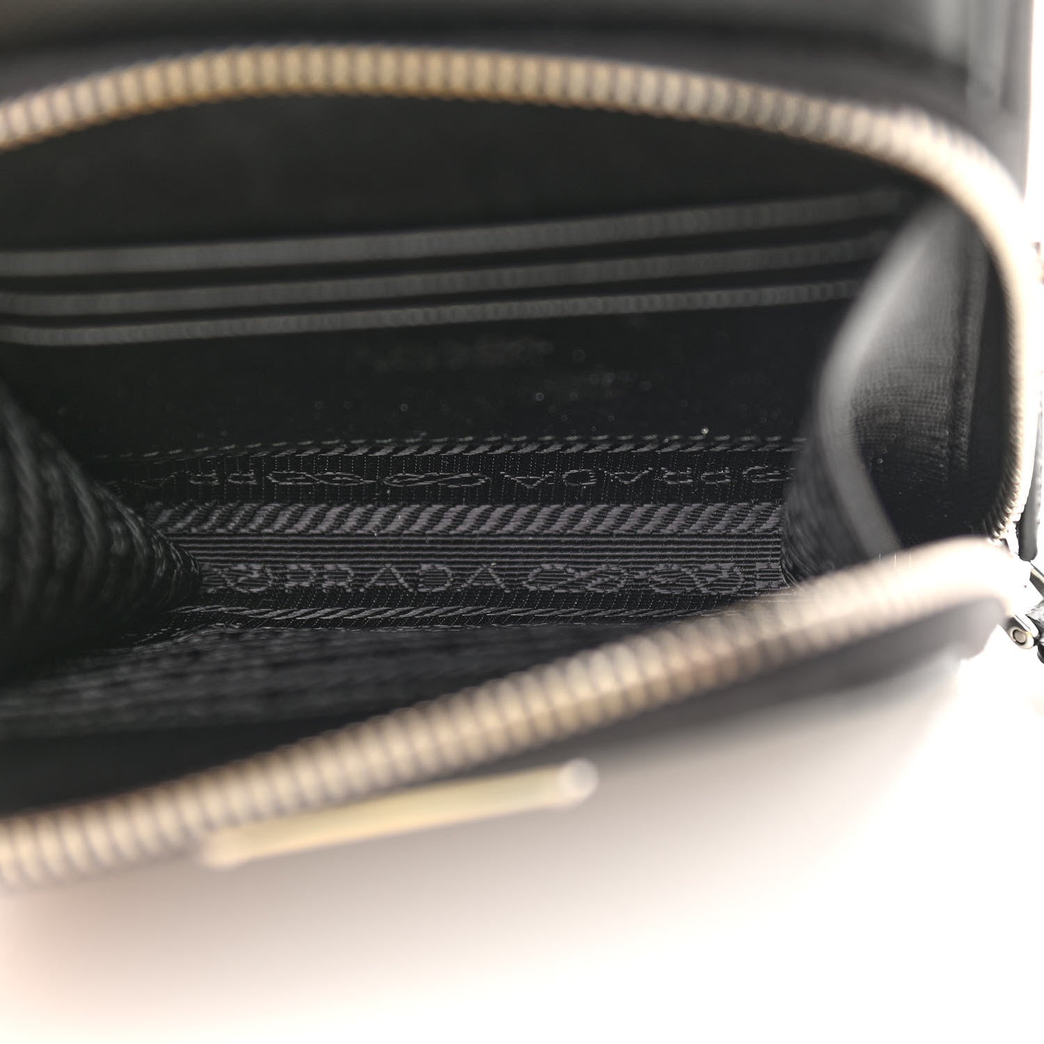 Prada Saffiano Phone Crossbody Pouch Black 5 of 9