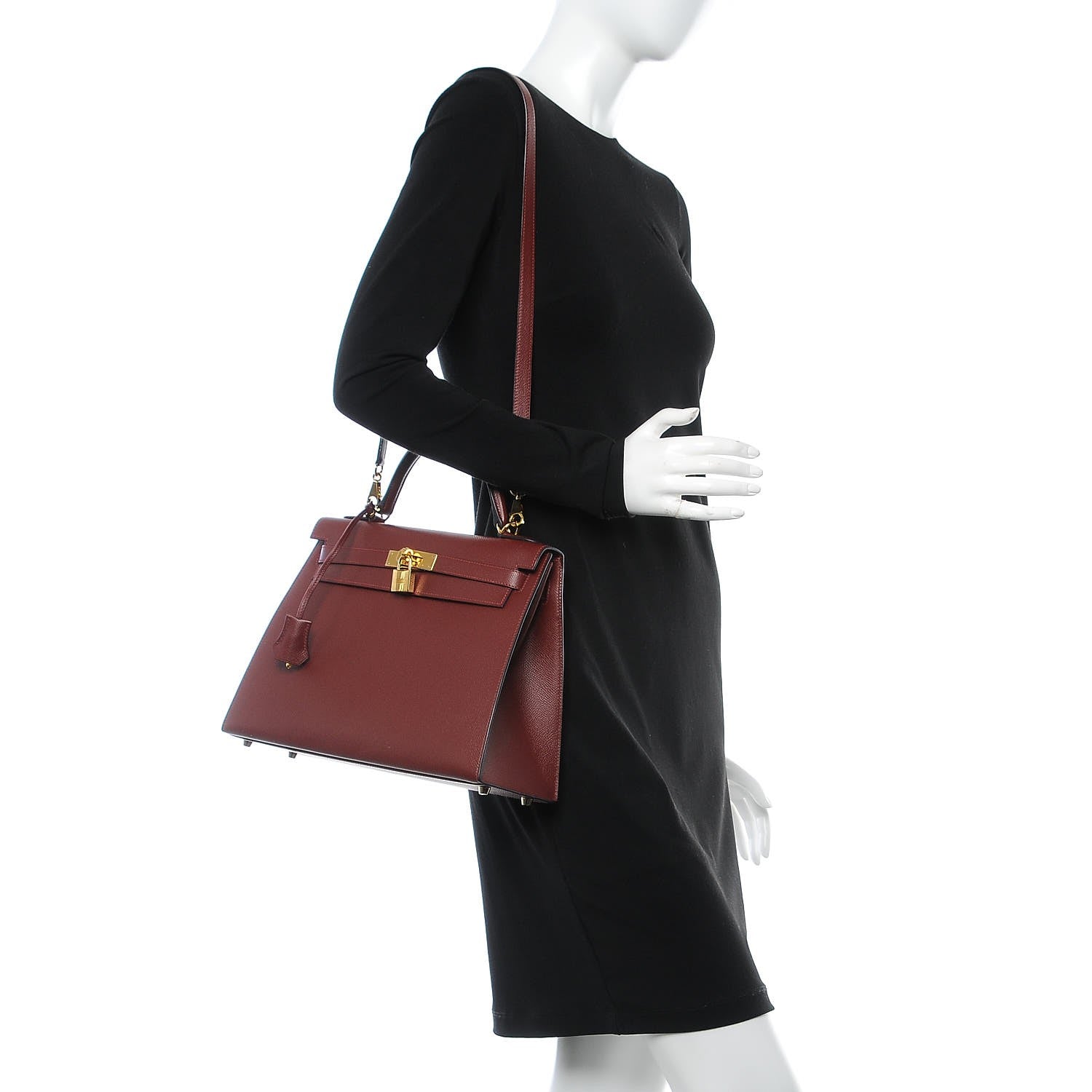 Hermes Epsom Kelly Sellier 32 Rouge H 3 of 12