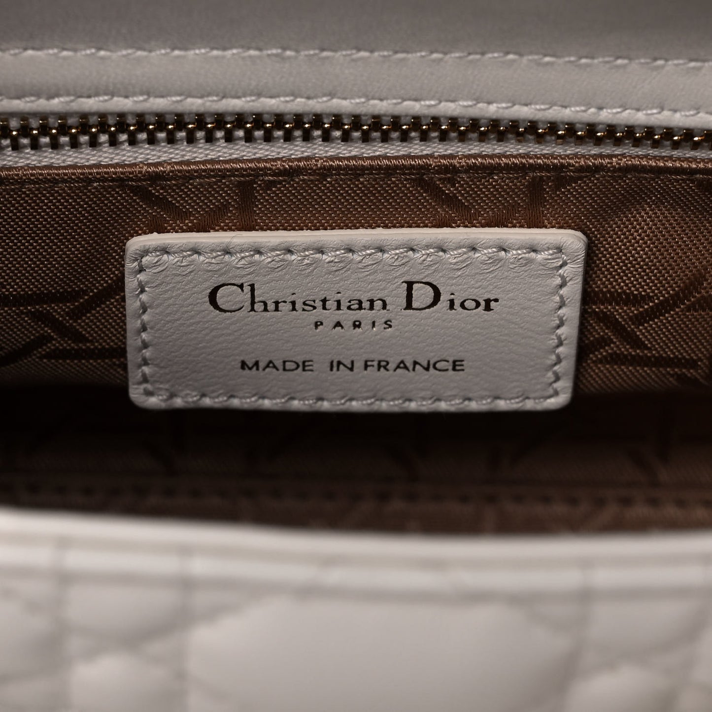 Lambskin Cannage Small My ABCDior Lady Dior White