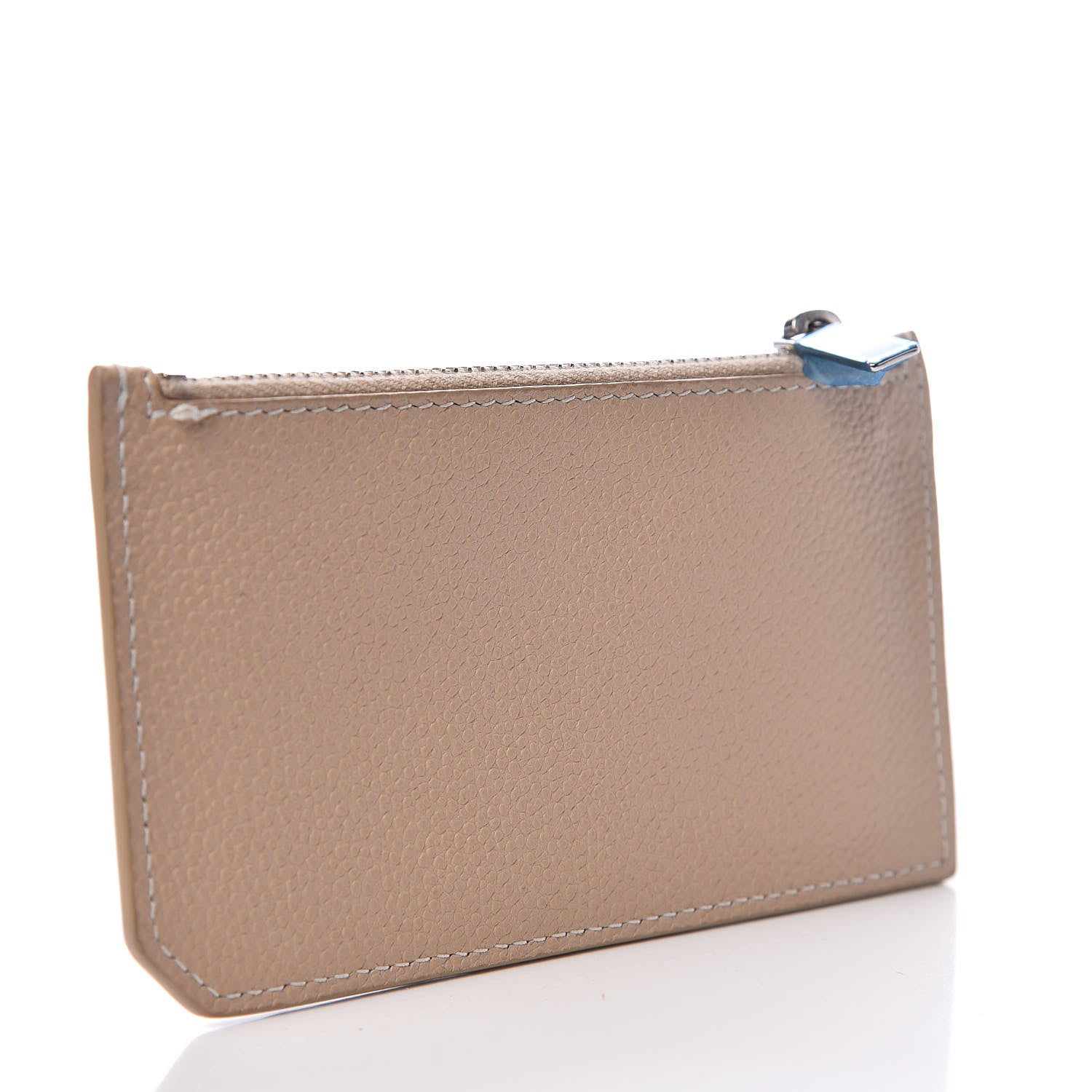 Saint Laurent Grained Calfskin 5 Fragments Zip Pouch Card Holder Nude 3 of 8