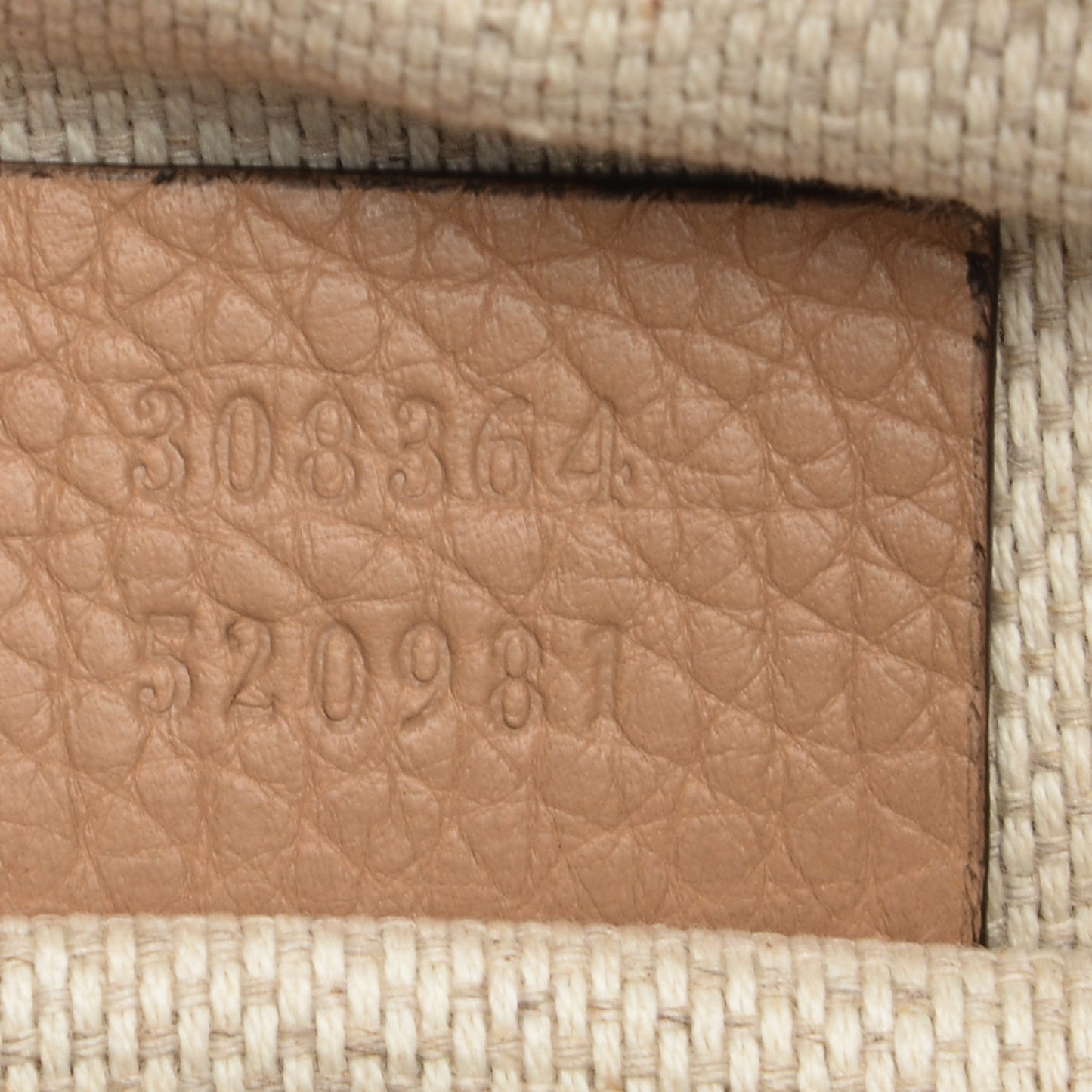 Pebbled Calfskin Small Soho Disco Bag Rose Beige