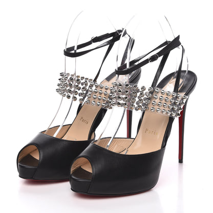 Christian Louboutin Nappa PVC Levitagirl 120 Sandals 39 Black 3 of 9