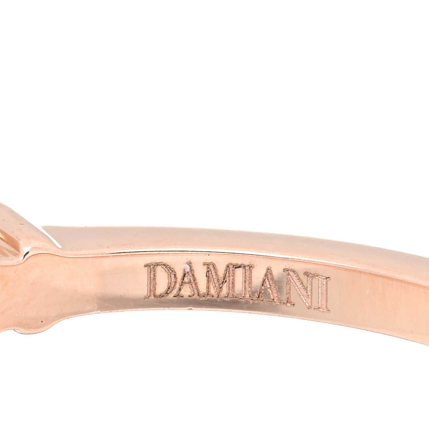 Damiani 18K Rose Gold Diamond Half Circle Band Ring 52 6 4 of 4