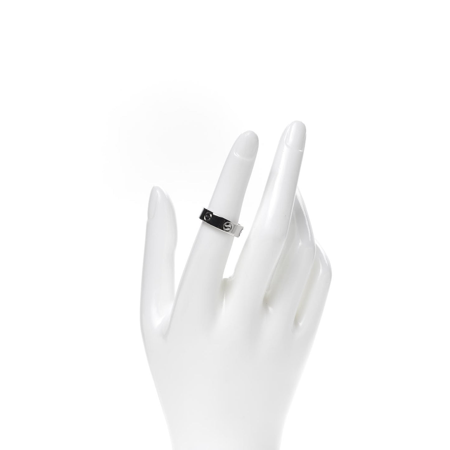 18K White Gold 5.5mm LOVE Ring 53 6.25