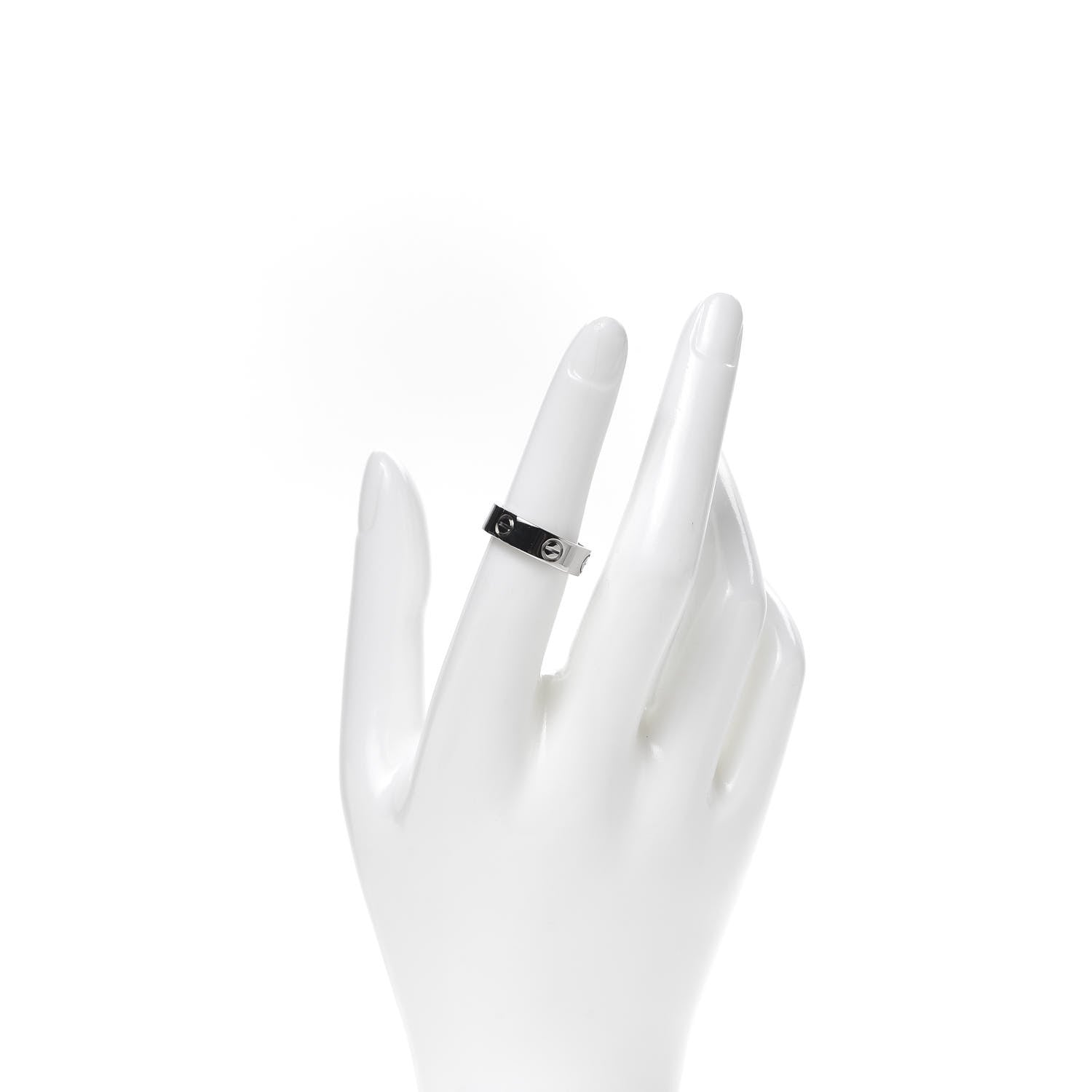 Cartier 18K White Gold 5.5mm LOVE Ring 53 6.25 2 of 4