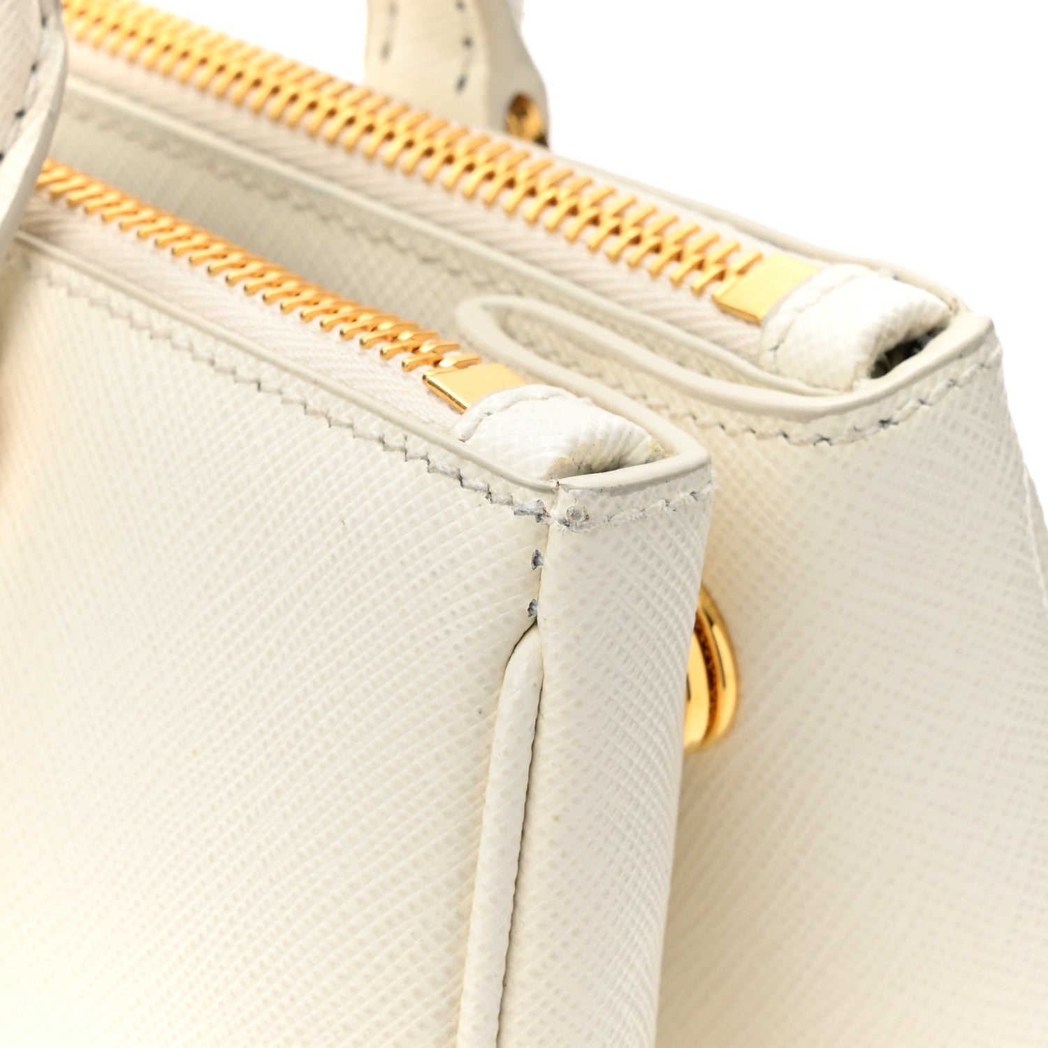 Prada Saffiano Lux Small Galleria Double Zip Tote White 11 of 12