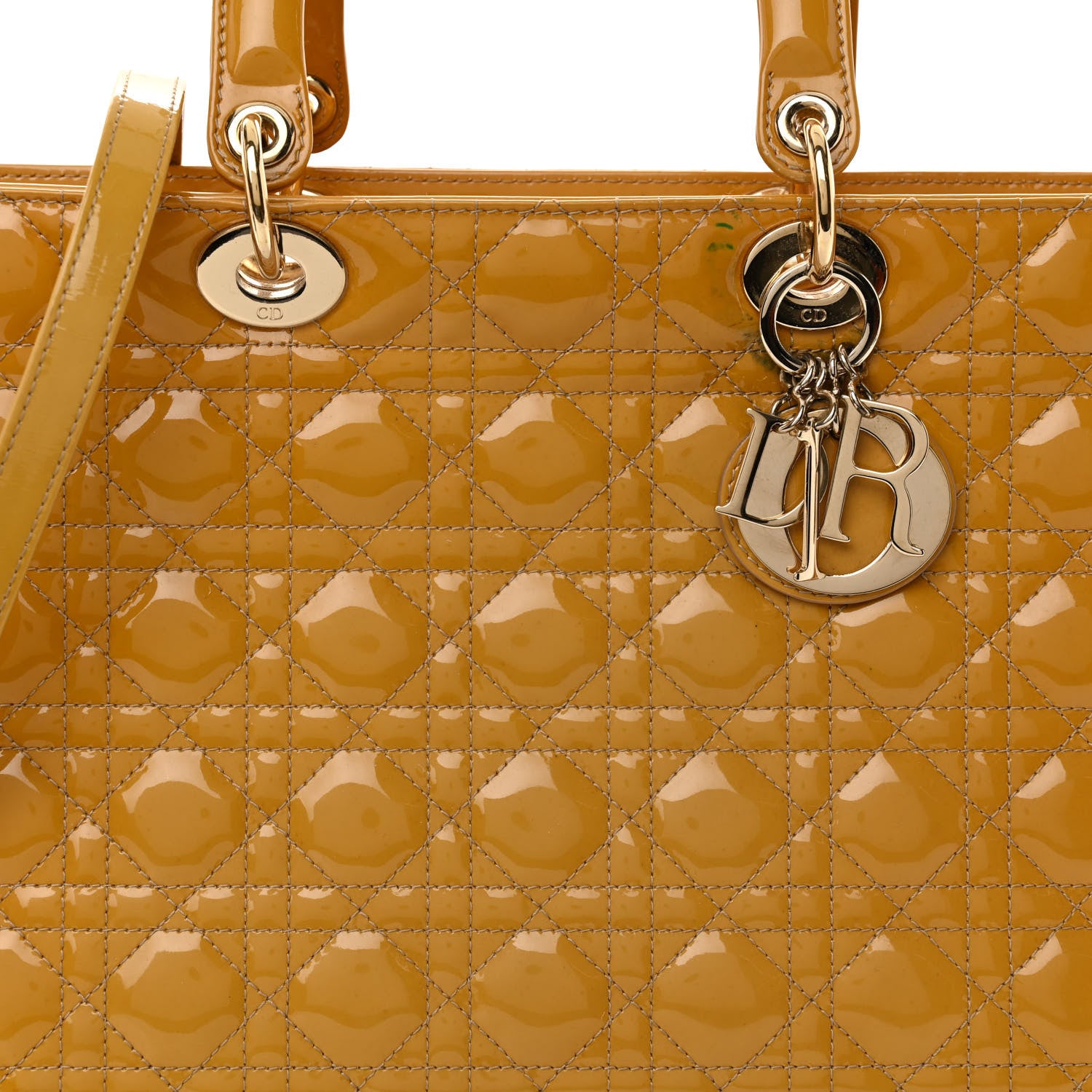 Christian Dior Patent Cannage Large Lady Dior Dark Beige 11 of 11