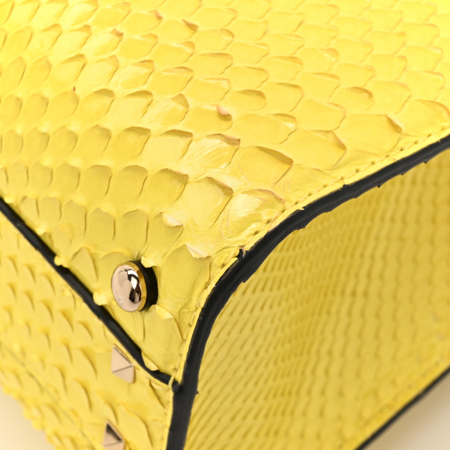 Valentino Garavani Snakeskin Embossed Mini VSling Top Handle Bag Yellow 13 of 13