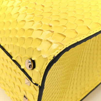 Valentino Garavani Snakeskin Embossed Mini VSling Top Handle Bag Yellow 13 of 13
