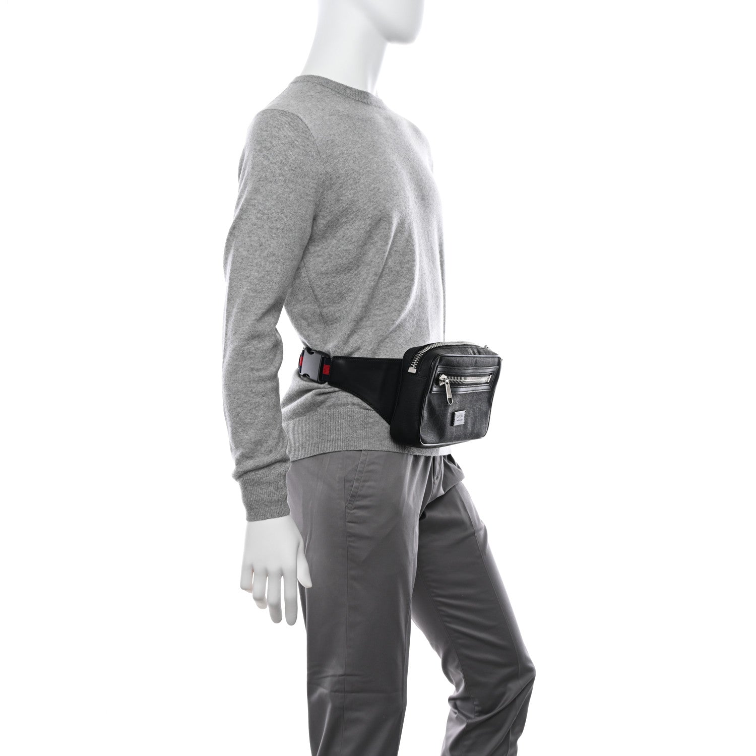 Gucci Soft GG Supreme Monogram Web Belt Bag Black Grey 2 of 13